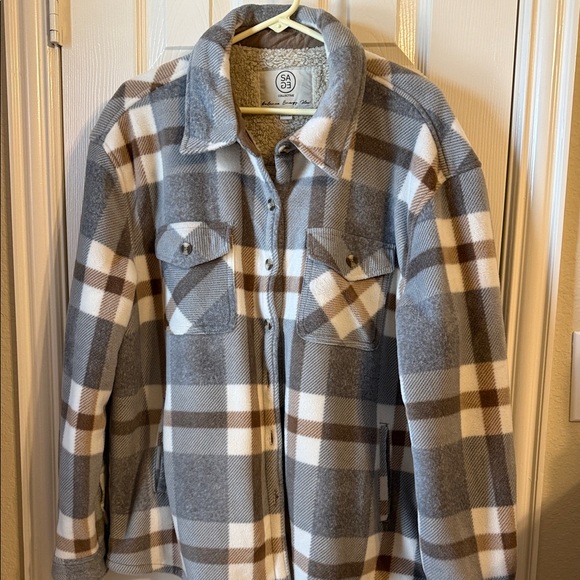 Sage Jackets & Blazers - Women’s Sage Plaid flannel lined Button-Up Jacket size XL.
